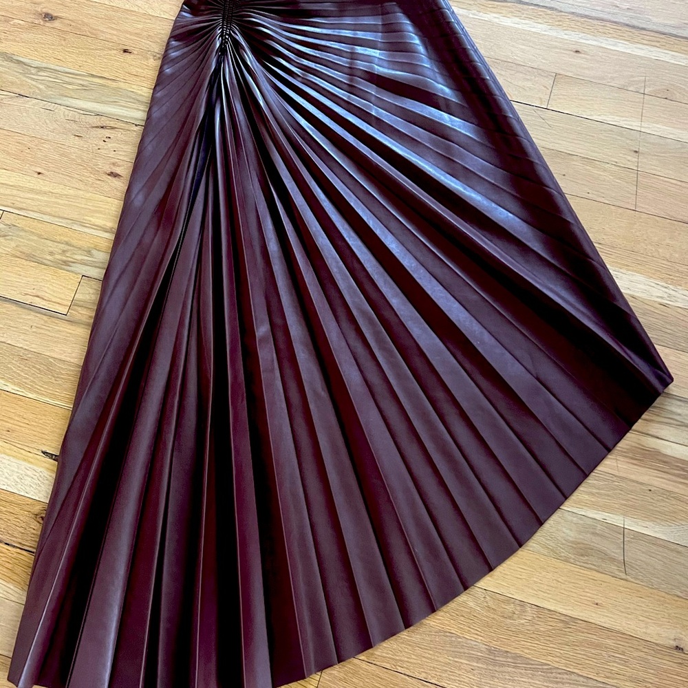 Brown asymmetrical skirt
